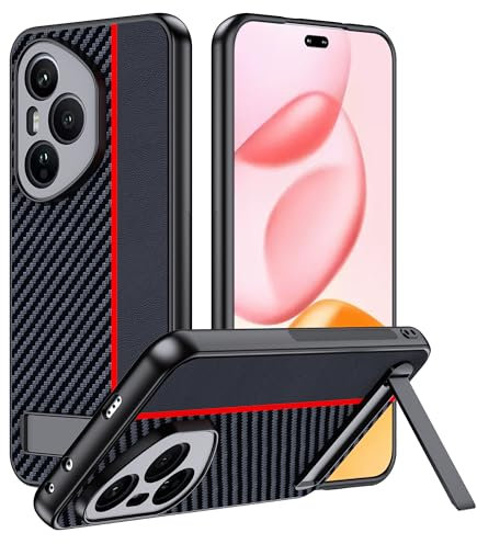 FDHYFGDY Funda para Honor 400 Pro Carcasa，Resistente a Golpes y Arañazos，Fundas Ultrafina para teléfono de Fibra de Carbono，Soporte para teléfono móvil con ángulo Ajustable,per Honor 400 Pro Funda