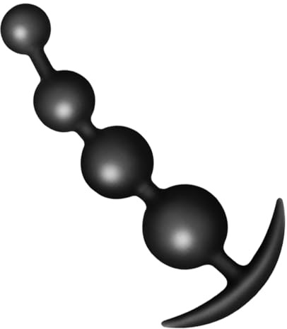 Silicone Anal Beads Butt Plug Flexible Anal Chain with Different Size Anal Balls Prostate Massage Anal Trainer Anal Plug Anus Dilator Anal Bead Dildo Anal Toys for Men Women Couples (4 Balls)