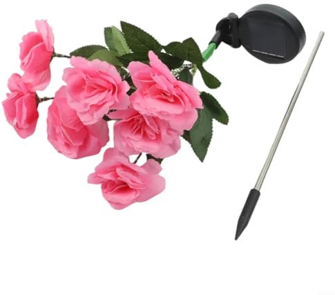 Lot de roses insérées au sol pour allées de jardin et rassemblements en plein air (rose)