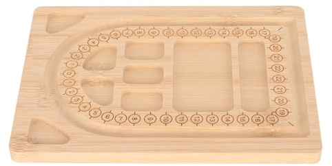 Planche à perles en bois, plateau de perles polyvalent bricolage bricolage de perles de bambou durable en bambou en bambou outils de conception pour la fabrication de bijoux de