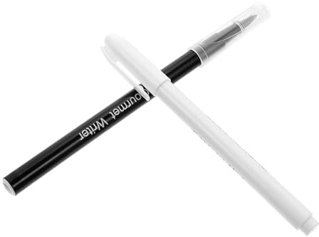 Artibetter 2 pièces Stylo de Colorant Alimentaire Comestible Noir et Blanc pour Décoration Gâteaux Pâtisserie Cookies et Glacage Outil de Peinture Sûr pour Usage Domestique et Professionnel