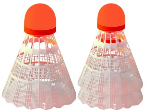 Badminton Luminoso 3 Pezzi Nylon Antivento Luminoso per Allenamento