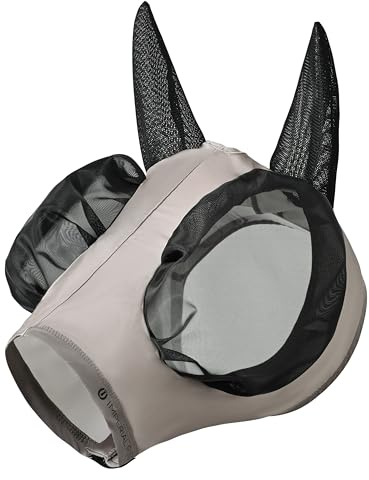 Imperial Riding Máscara antimoscas Trail Ride sin protección Nasal, Color Gris Topo Xfull