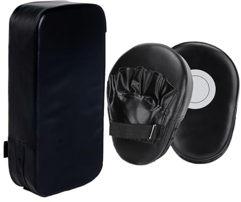 2 in 1 Handpratzen Set, Schlagpolster, Pratzen Boxen für Kickboxen, PU Boxpratzen Kampfsport Zubehör für Kickboxen Thaiboxen Karate Muay Thai, Box Training