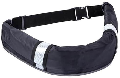 Dobufeet Belt Life Jackets for Adults, Automatic Inflatable Life Belt with Whistle & Reflective Strip Adjustable High Buoyancy Flotation Device for Fishing Boating Sailing, Not Include Gas Cylinders.