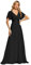 Ever-Pretty Glamorous Double V-Neck Ruffles Padded Evening Dress, 14, Black