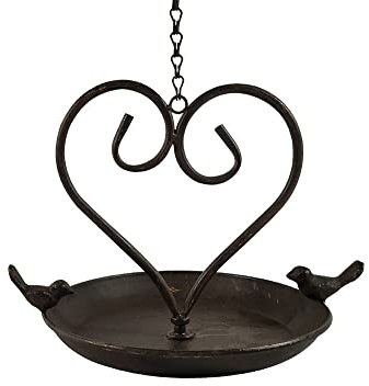 zeitzone Vogeltränke Hängend Vogelbad zum Aufhängen Vogelfutterschale Vögel Vintage Braun