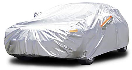 Dripex Car Cover Universal Fully Waterproof Dustproof Scratch Proof UV Protection Durable Breathable All Weather Protection Outdoor Indoor With Zipper Cotton Sedan Cover(485 * 193 * 143 cm)