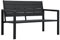 vidaXL Gartenbank Sitzbank Parkbank Gartenmöbel Bank Terrassenbank Balkonbank Außenbank Garten Balkon Outdoor 120cm HDPE Schwarz Holzoptik