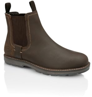 Northwest Territory Herr Wells snörning premium läder vattentät/utomhus chelsea stövel, Vaxig brun, 40.5 EU