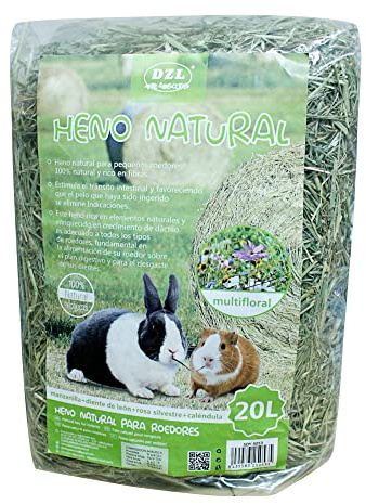 SMELL & SMILE 3x800G Heno Fresca para roedores Heno de Alta montaña para Hámster heno Natural para Mascotas pequeñas (MULTIFLORAL*3PC)