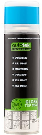 AutoTek Professional Gadget Blue Spray Paint, Aerosol Spray, 300 ml