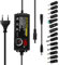 Adaptador de fuente de alimentación ajustable BuyWeek 3A 72W, adaptador de corriente universal con salida CC de 3 V ~ 24 V, entrada CA de 100 V-240 V, adaptador CA a CC con 14 puntas y cable de polari