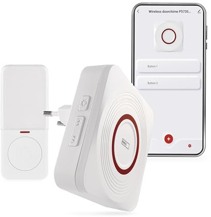 EMOS GoSmart - Smart Home Kit de sonnette sans fil avec application - WiFi - Sans fil, 52 mélodies, portée de 150 m, 4 volumes jusqu'à 110 dB - Batterie incluse - Blanc