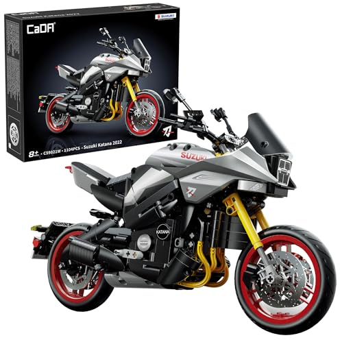 CaDA Suzuki Katana Sports Motorbike - 1104 Piece Brick Model Kit C59021W | Officially licensed & highly detailed model for play & display