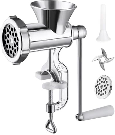 Macinacarne Manuale | Alimenti Robustissimo Manuale - Tritacarne A Manovella Per Casa - Carne Manzo Pepe Funghi -Pollo Cucina Dormitorio Appartamento