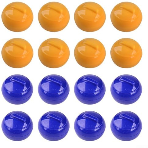Lot de 8 balles de jeu de palets et de curling pour table familiale - Rondelles coulissantes lisses en polypropylène de 2,6 cm de diamètre pour enfants et adultes