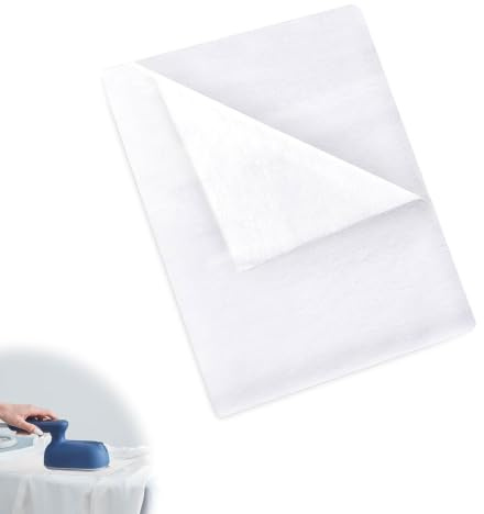 HYODREAM Iron-On Fleece White 100 x 300 cm, Interfacing Fabric for Iron-On Medium Thickness, Iron-On Insert Non-Woven Insert for Fabric Reinforcement, Ideal for Sewing, Ironing Pleats, Quilting