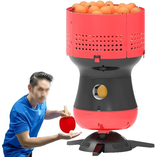 Máquina de servir tenis de mesa, velocidad y frecuencia ajustable, robot de ping pong de fuego rápido con tanque extraíble de 90 bolas, para ejercicios de ritmo rápido