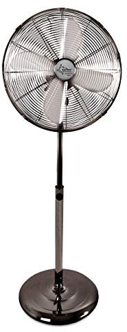 SUNTEC Ventilator Leise | Standventilator CoolBreeze 5000 | 50 cm Durchmesser, 60 Watt | Stand Fan Windmaschine Metall Chrom Lüfter | für Bett, Schlafzimmer, Büro, Wohnung, Balkon