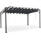 IDMarket - Pergola Lames orientables 3x4 M Gris Anthracite
