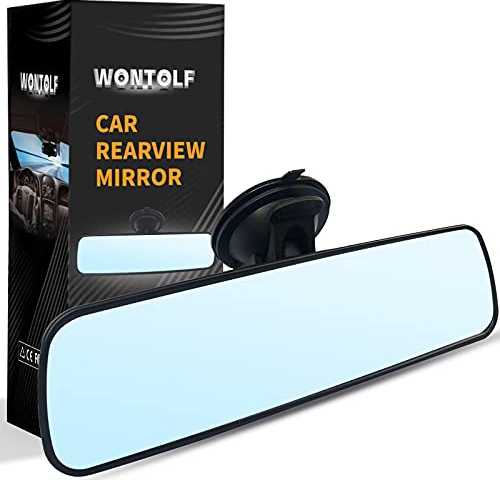 Wontolf Universal Rear View Mirror with Suction Cup - Anti-Glare Interior Mirror for Car, Truck, SUV & Boats - 9.76 (248mm)