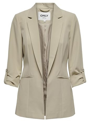 Only ONLKAYLE-ORLEEN 3/4 Blazer TLR, Blazer Donna, Beige (Oxford Tan), 42