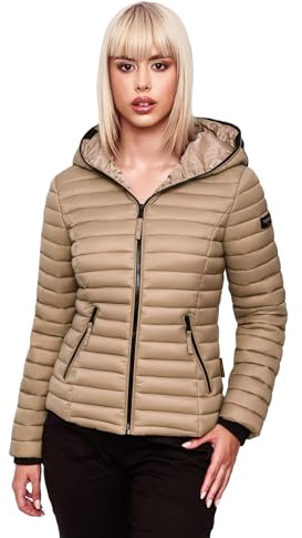 Navahoo Veste d'intersaison matelassée pour femme avec capuche B348, S