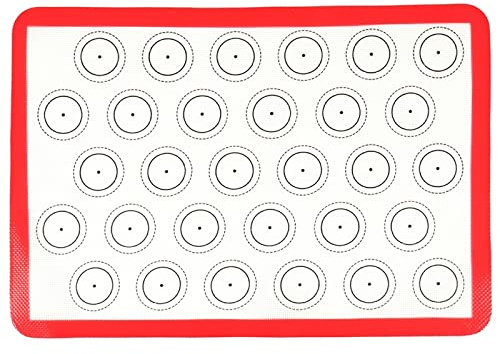 Silicone Macaron Baking Mat for Bake Pans Macaroon Pastry Cookie Making Professional Grade Nonstick 2pcs E