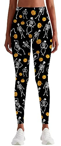 Loveternal Mujeres Navidad Legging Regalo Imprimir Medias Divertido Fitness Correr Yoga Pantalones Holiday Themed Leggings S
