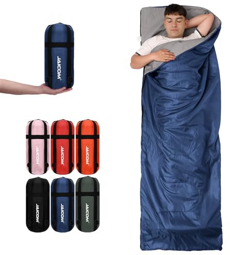 JAICOM Schlafsack - Kleines Packmaß Deckenschlafsack, Leicht & Dünn Sommerschlafsack - für Camping, Outdoor, Erwachsene, Wandern, Indoor