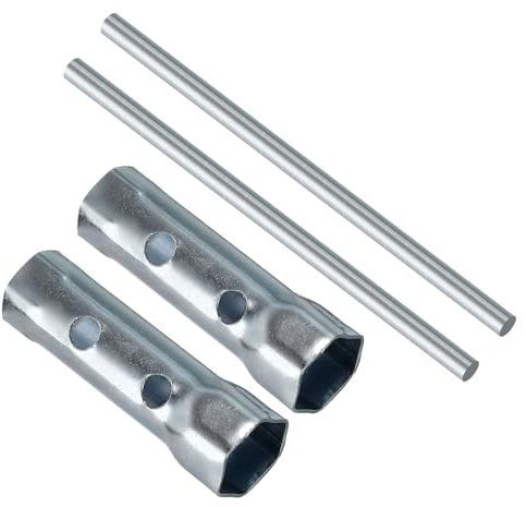 CoCud Chiave a Bussola per Candele d'Accensione a Doppia estremità per Moto, 16-18mm, Bussola a Lunga Portata con Asta - (Applicazioni: per Automobili), 2 Pezzi