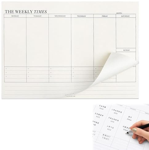 Planning Semaine, Weekly Planner, Planning Settimanale da Tavolo, Agenda To Do List Bloc Note, Agenda Settimanale in Formato, Calendario Planner Agenda Weekly Planner Planner Settimanale, 50 Fogli