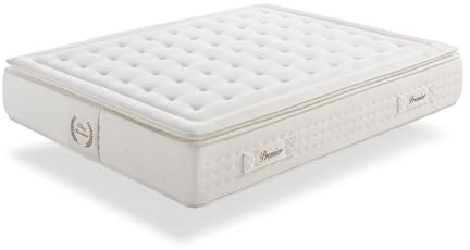 Moonia | King Premier Spring-madrass | Pockfjädrar | Hög andningsförmåga | Komfortsystem i flera zoner | 180 x 200 cm