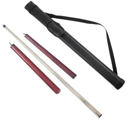 Oshhni Billard-Queue, Billardstock, tragbar, professionell, modisch, Snooker-Queue, mit Aufbewahrungstasche für Erwachsene, Poolsport, Braun