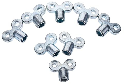 Yardenfun 10pcs Zinc Alloy Radiator Bleed Key Set Durable Plumbing Wrench for Air Vent and Central Heating Systems Essential Tool for Efficient Radiator Maintenance