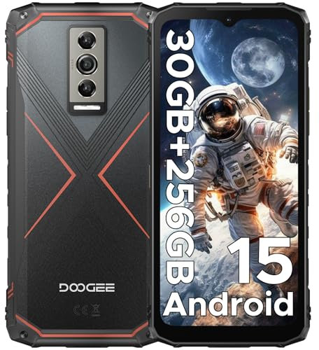 DOOGEE BLADE10 Pro Movil Irrompible Android 15, Móvil Resistente 30GB+256GB/2TB, 50MP Cámara Móvil Rugerizado, Smartphone Libre 6.56 HD+ Movil Antigolpes, 5150mAh Batería, IP68 IP69K/NFC/OTG/GPS