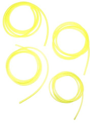 Gatuida 4pcs Yellow Oil-Resistant Petrol Line Hose 1.5m for Small Engine Tubes Compatible String Trimmers and Lawn Mowers 2x3.5mm 2.5x5mm 3x5mm 3x6mm