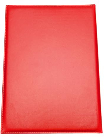 BEBEMOKO Protège Document Rouge Simili Cuir Pochette Rigide pour Certificat Couverture de Dossier pour Diplômes et Récompenses Bureau et École