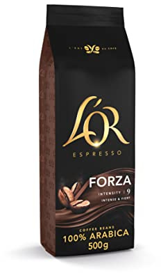 L'OR Espresso Forza Café en Grano Natural 100% Arábica - Intensidad 9 | 500g