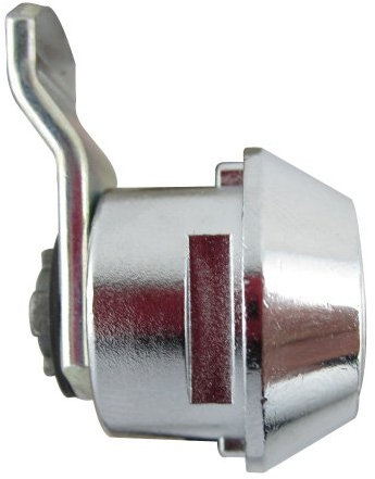 Serrure à came S7312 Argenté SCHWEISTHAL pour boîte aux lettres, 2 clés, verrouillable, 90 degrés, Plaque en laiton, Fixation à écrou