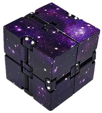 Infinity Fidget Cube for Children and Adults Stress and Anxiety Relief Cool Hand Mini Kill Time Toys Infinity Cube for ADD ADHD, Star purple, 01
