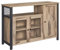 VASAGLE Aparador, Armario de Cocina, Armario de Almacenaje, con 3 Puertas, para Salón, Cocina, Comedor, 33 x 110 x 75 cm, Estilo Casa de Campo, Marrón Roble y Negro Tinta LSC096B50