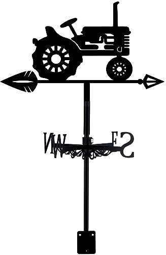 SUPERDANT Wetterhahn Für Landwirtschaftliche Wetterhahn fürs Dach Maschinen Schmiedeeisen Wetterfahne Garten Wegweiser Wetterfahnen Individuelles Design Outdoor Bauernhaus Dekoration