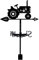 SUPERDANT Excavator Weather Vane Agricultural Weathervanes for Roof Black Wind Vanes Metal Weathervanes Wind Direction Indicators Weathercock Harden Stake for Sheds Yard Farmhouse