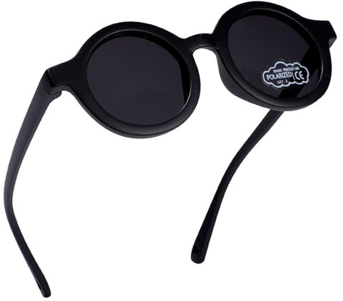 Mayoii Baby Sonnenbrille Silikonkautschuk Mode Polarisiertes Licht Mit Seil Sonnenbrille Baby für Babys im Alter von 6 Monaten-3 Jahren (Schwarz)