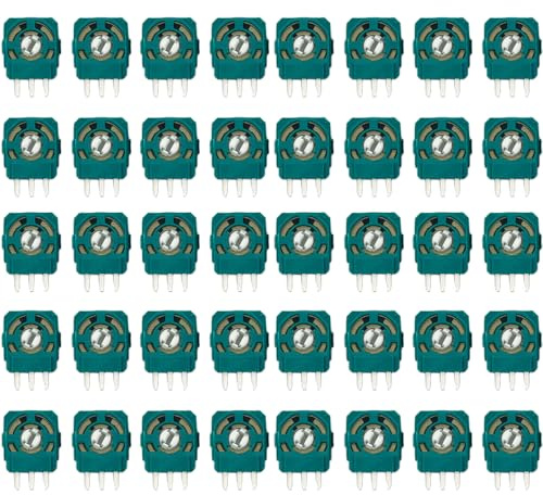 40 stycken trimmer potentiometer sensor reservdelar, tätning reparationsdelar, kompatibel med PS4/PS5 Thumbstick analog joystick, PS5 original vit kärna 2.3K