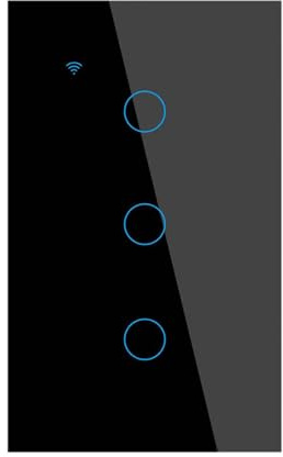 LSLIANGMEI Smart homekit Switch Smart WiFi Light Switch, 3 Gang Touch Panel, Works with HomeKit, Alexa, Google Assistant, Timer Function, 100-240V