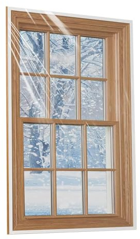 Yanayi Película Aislante Para Ventanas | Protección contra Corrientes de Aire Film Transparente - Barrera contra Polvo para Ventanas en Invierno para, Apartamento, Garaje,