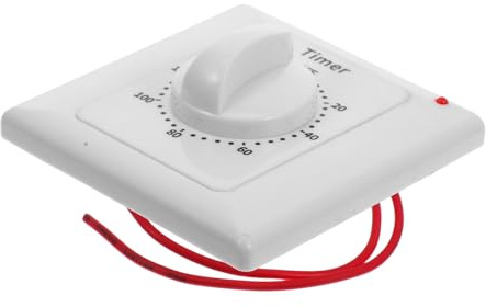 HOMSFOU Minuterie Murale Électrique Contrôle Temporel 120 Interrupteur Minuterie Abs pour Éclairage Intérieur et Ventilateur D’extraction Programmable pour Usage Domestique